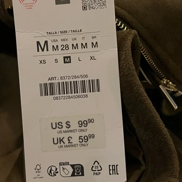 Zara Chocolate Brown Suede Women's Jacket - Picture 3 of 12